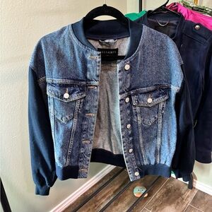 All Saints Demin Bomber Jacket